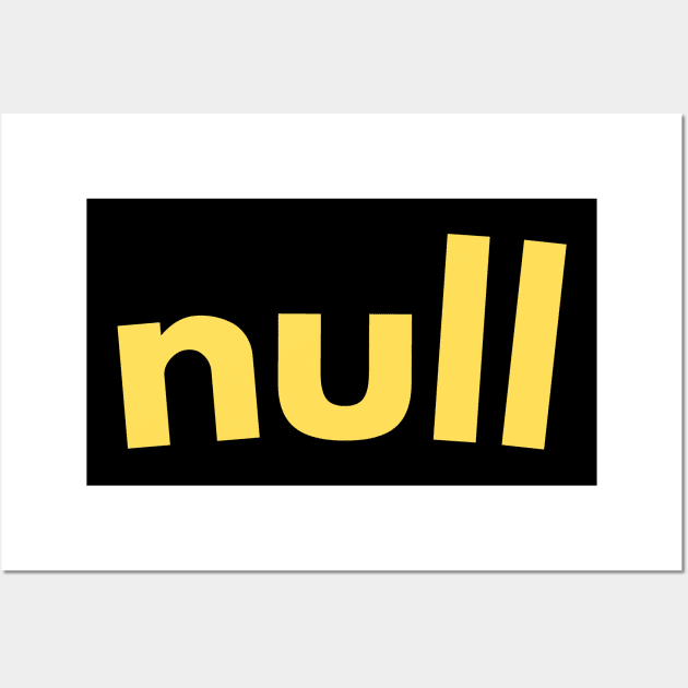 Null type Wall Art by Boolean Shirts